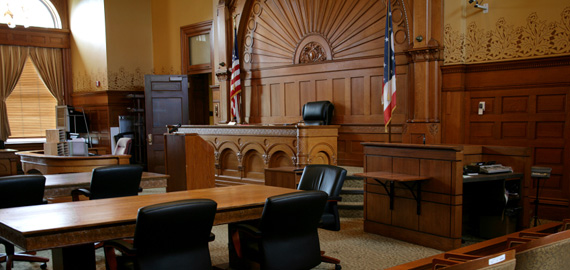 A photo of a courtroom